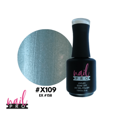NAIL PRO Esmalte Permanente X109 Celeste perlado