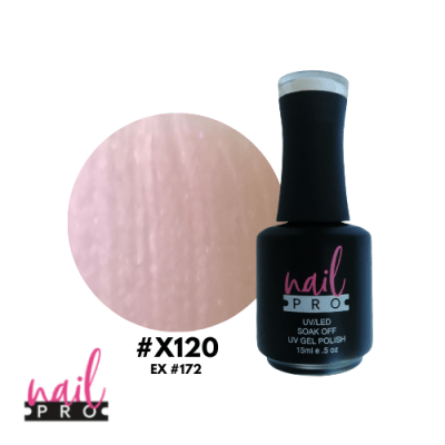 NAIL PRO Esmalte Permanente X120 Rosa pálido perlado