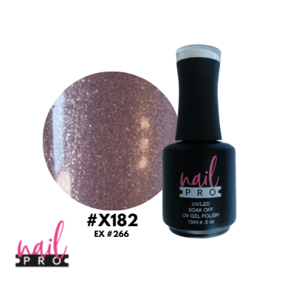 NAIL PRO Esmalte Permanente X182 Lila microglitter