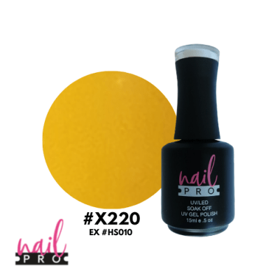 NAIL PRO Esmalte Permanente X220 Amarillo anaranjado