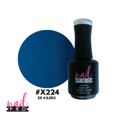 NAIL PRO Esmalte Permanente X224 Azul Petróleo Claro