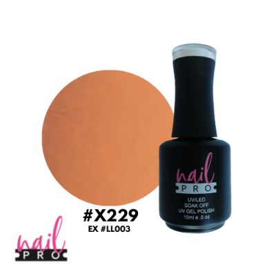 NAIL PRO Esmalte Permanente X229 Naranjo Pastel
