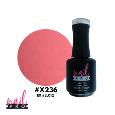 NAIL PRO Esmalte Permanente X236 Rosa damasco fluor