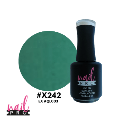 NAIL PRO Esmalte Permanente X242 Celeste turquesa1
