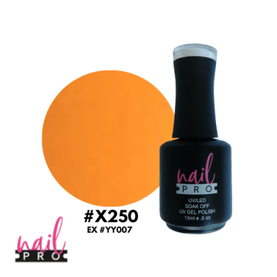 NAIL PRO Esmalte Permanente X250 Naranjo claro