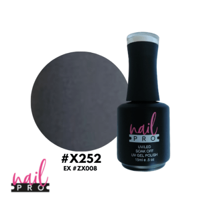 NAIL PRO Esmalte Permanente X252 Celeste Grisáceo1