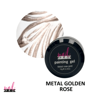 Nail Pro Gel paint - Metal Gold Rose 10gr