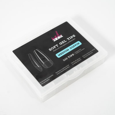 NAIL PRO TIPS SOFT GEL MEDIUM COFFIN 110U (PRE-LIMADOS)
