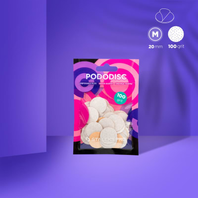 Staleks Pro Pads Para Pododisc - Talla “M” Blanco - Grit 100