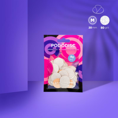 Staleks Pro Pads Para Pododisc - Talla “M” Blanco - Grit 80