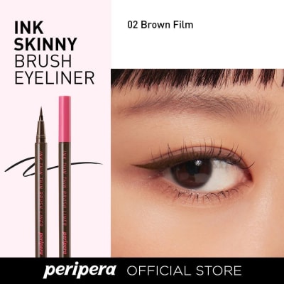 Peripera Delineador “Ink Thin Thin Brush Liner” 002 BROWN FILM