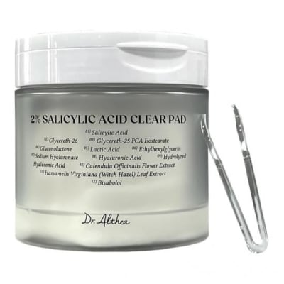 DR.ALTHEA – 2% Salicylic Acid Clear Pad – Almohadillas Exfoliantes – 60pzs