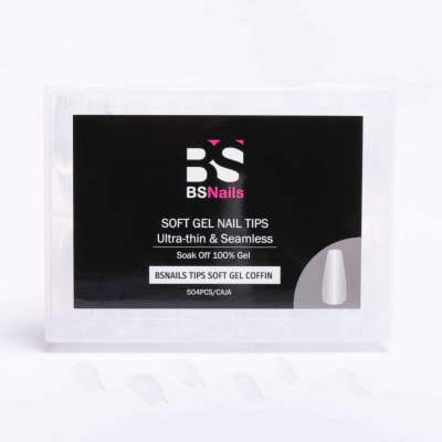 BSnails Tips Soft Gel 504 pcs COFFIN