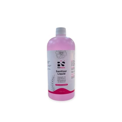 BsNails Sanitizer Liquid – Limpiador de Herramientas y Superfices – Recarga 1 Litro