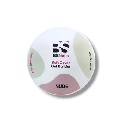 BSNAILS Gel Builder Soft Cover Autonivelante – NUDE – Pote de 30 ML