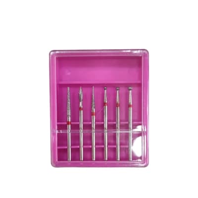 Set fresas x 6 cutícula ROJA1