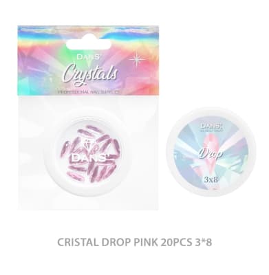 DANS Cristal Drop PINK 20pcs 3*8