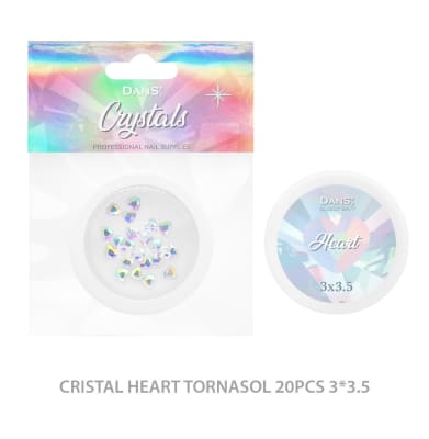DANS Cristal Heart TORNASOL 20pcs 3*3.5