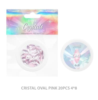 DANS Cristal Oval PINK 20pcs 4*8