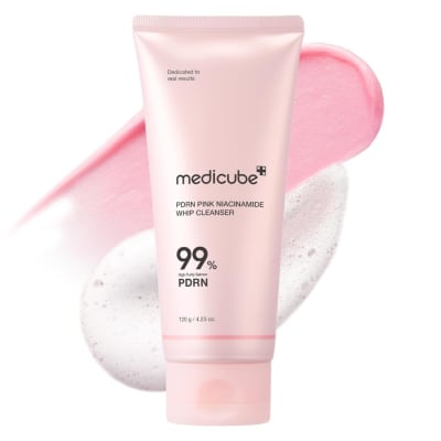 MEDICUBE – PDRN Pink Niacinamide Whip Cleanser – Jabón de Limpieza 120g