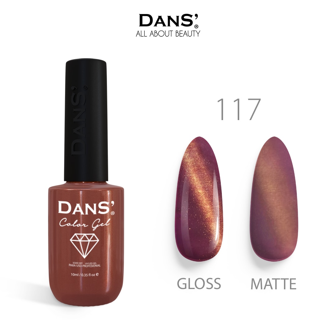 Esmalte permanente DANS 117 10ml Ojo de gato 1
