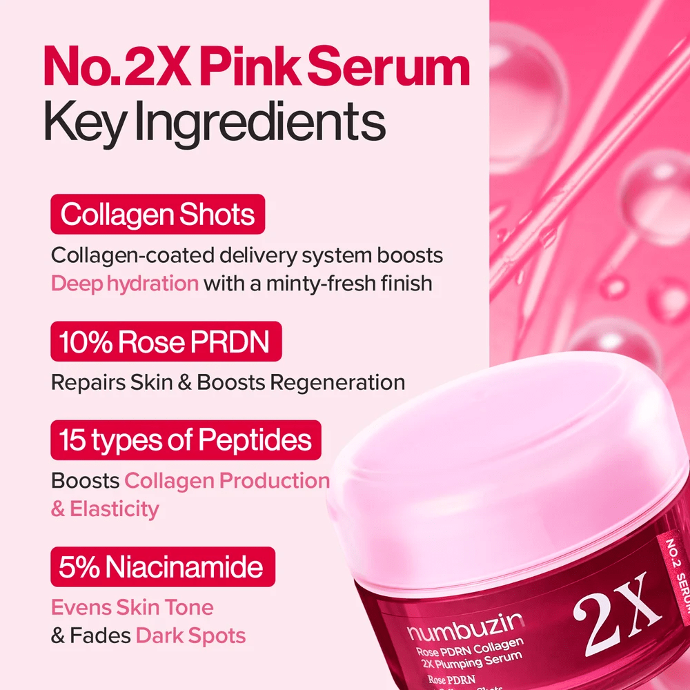 NUMBUZIN No.2 Rose PDRN Collagen 2X Plumping Serum 30ml6