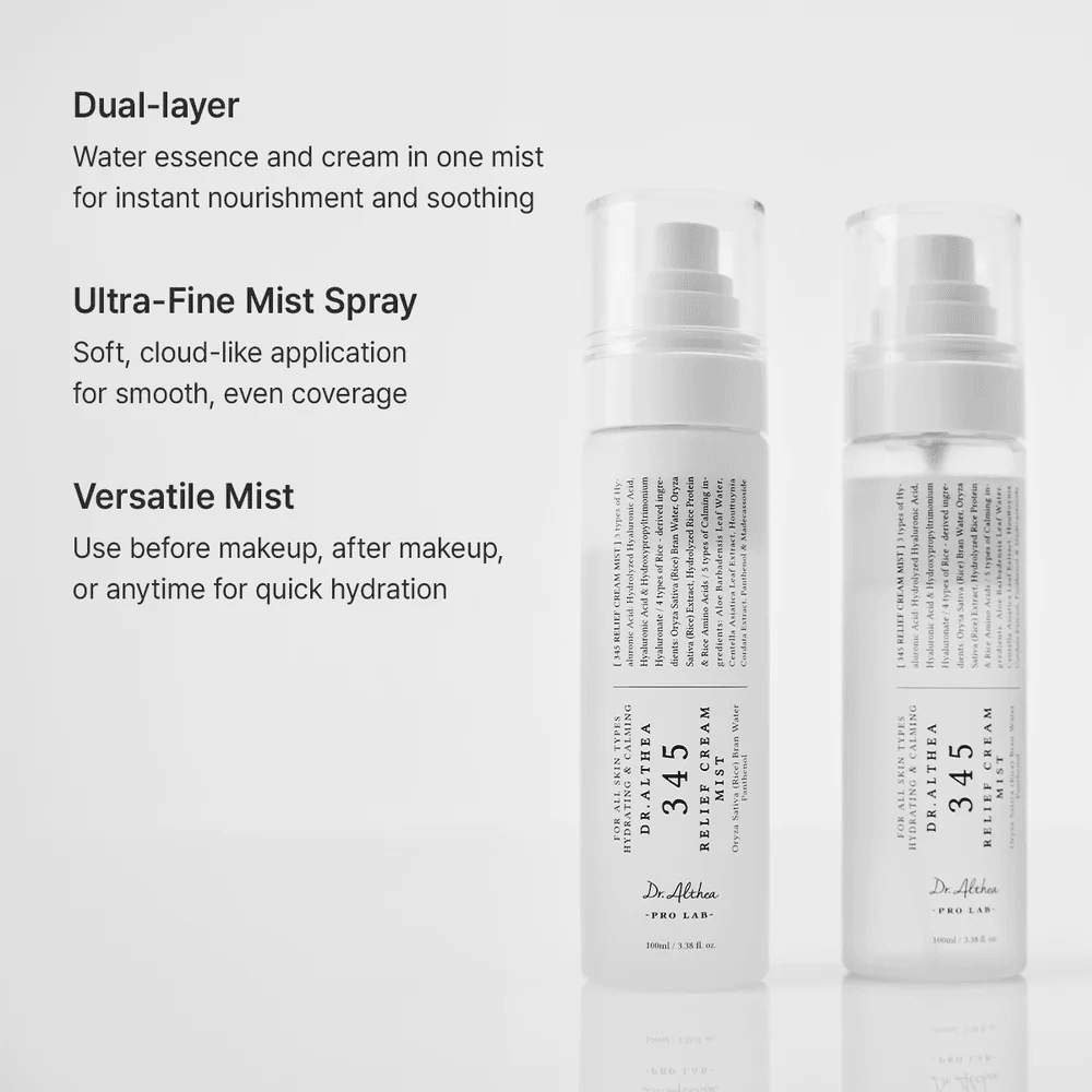 DR.ALTHEA – 345 Relief Cream Mist – Bruma Facial 100ml3