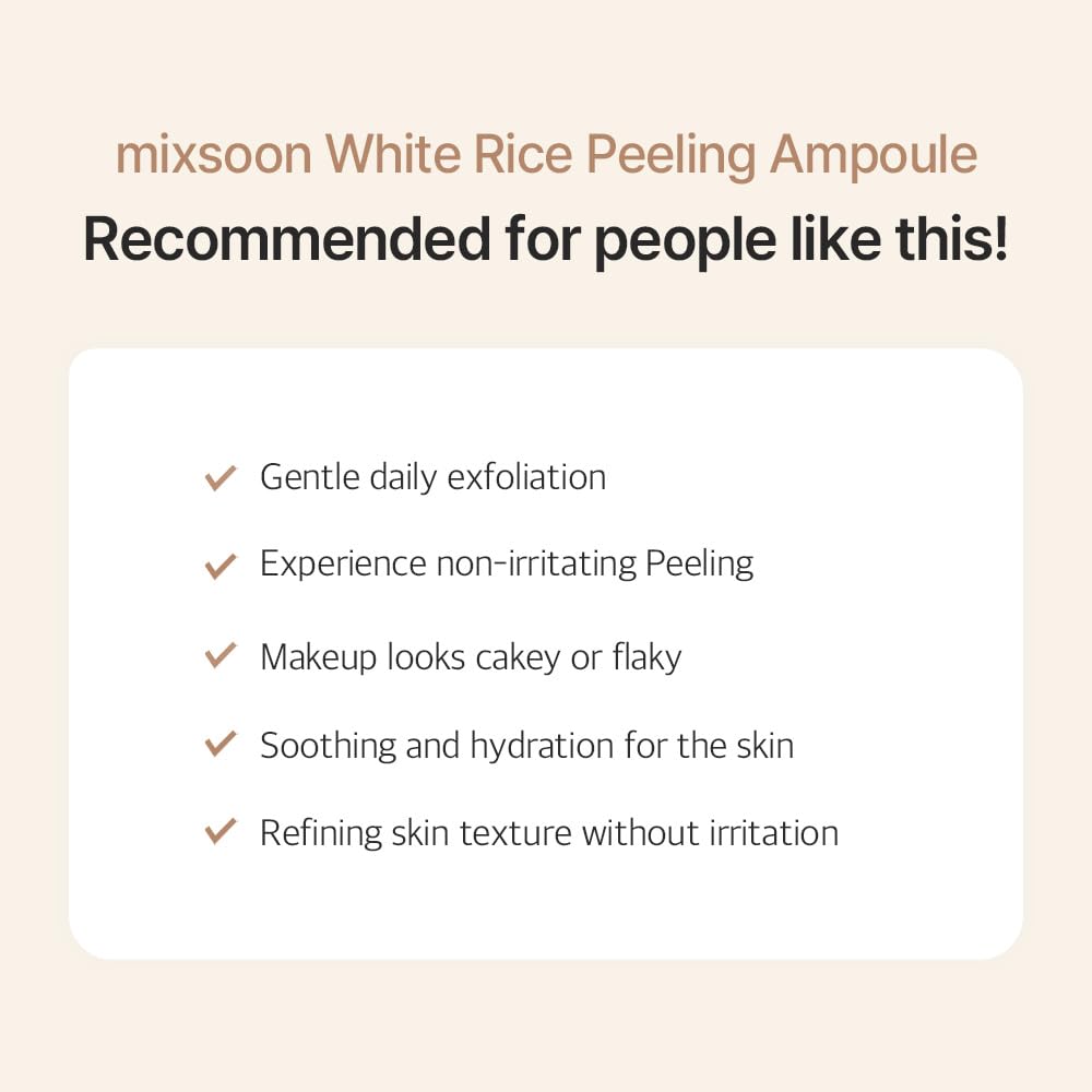 MIXSOON – White Rice Peeling Ampoule – Serum Exfoliante 100ml7