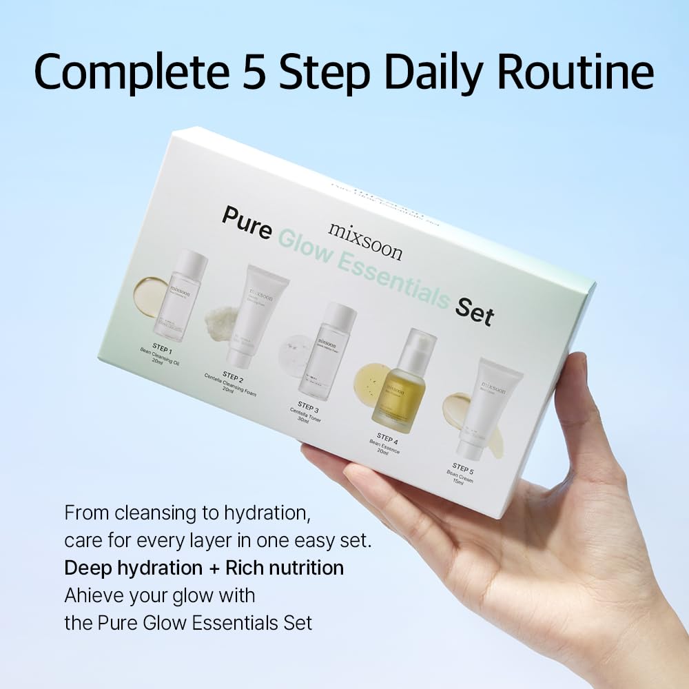 MIXSOON – Pure Glow Essentials Set – Kit Mini Tallas – 5 pzs5