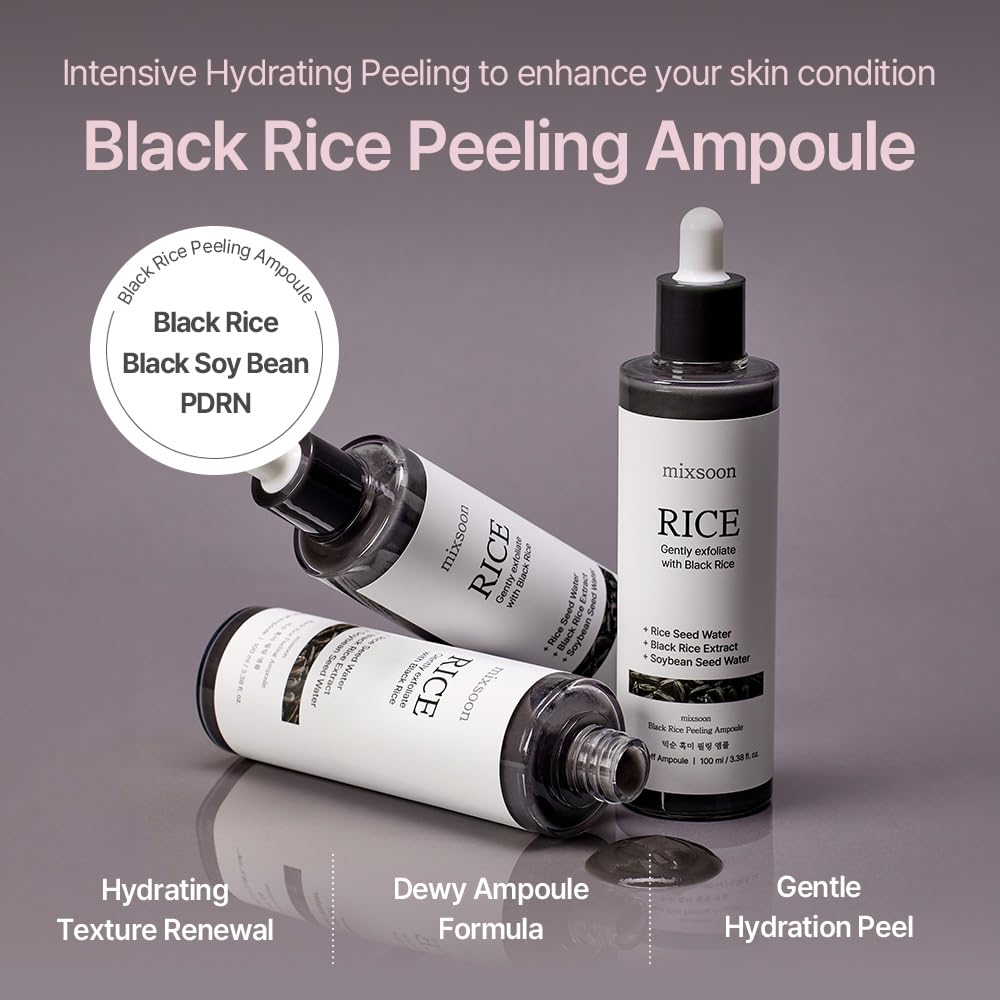 MIXSOON – Black Rice Peeling Ampoule – Serum Exfoliante 100ml3