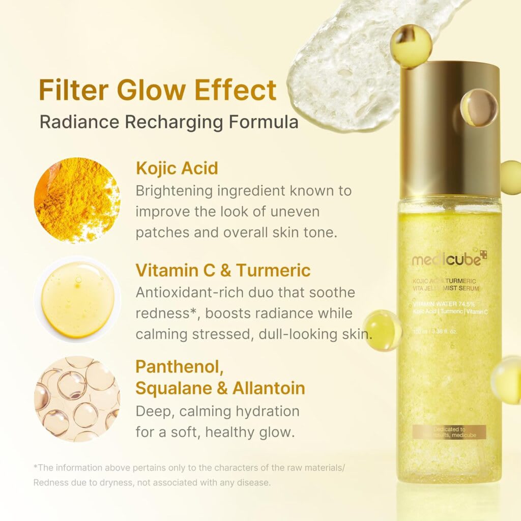 MEDICUBE – Kojic Acid Turmeric Vita Jelly Mist Serum- Bruma Facial 100ml2