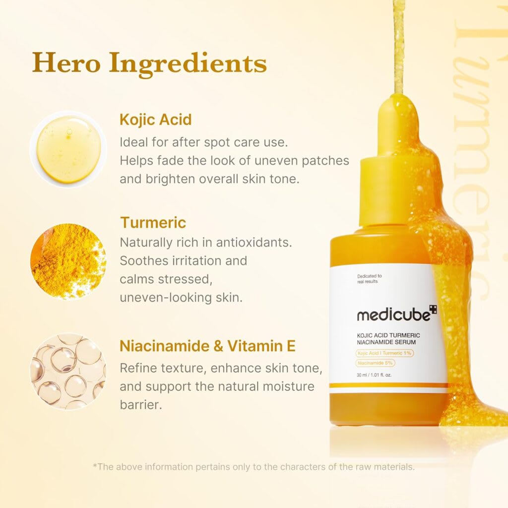 MEDICUBE – Kojic Acid Turmeric Niacinamide – Serum Despigmentante 30ml2