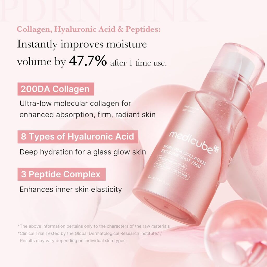 MEDICUBE PDRN Pink Collagen Exosome Shot Ampoule 2000- Serum con espículas 30ml2