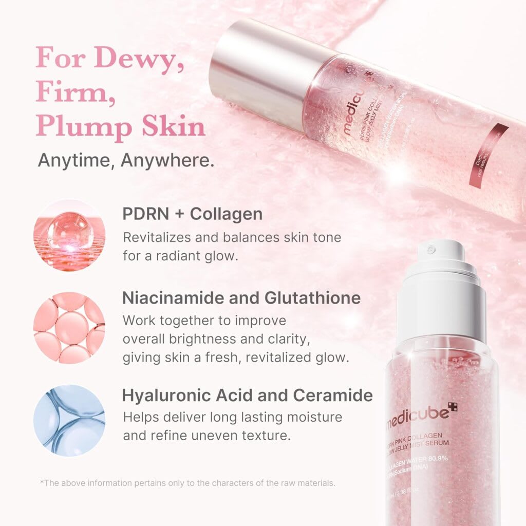 MEDICUBE – PDRN Pink Collagen Glow Jelly Mist Serum – Bruma Facial 100ml2