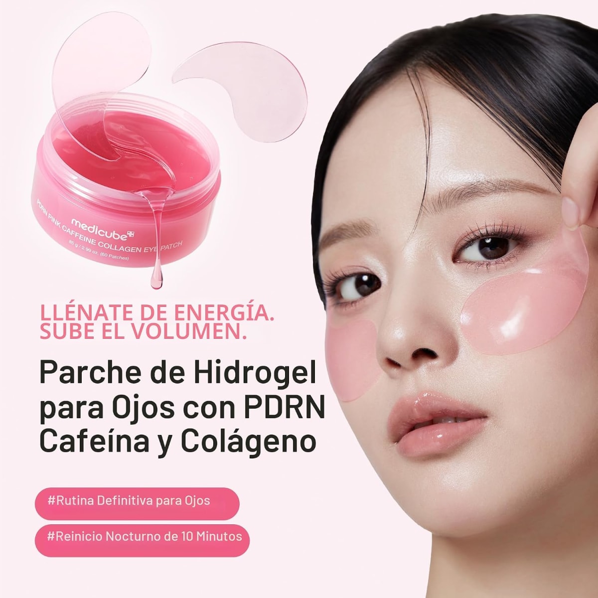MEDICUBE PDRN Pink Caffeine Collagen Eye Patch – Parches Contorno de Ojos x 60pzs3