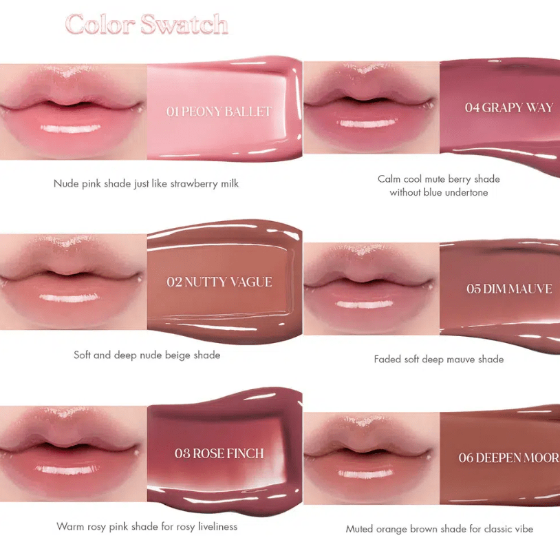 ROM&ND GLASTING COLOR GLOSS – Labial Gloss #02 NUTTY VAGUE3
