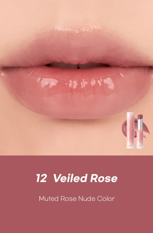 ROM&ND GLASTING MELTING BALM – Balsamo Labial Nude #12 VEILED ROSE2