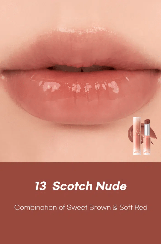 ROM&ND GLASTING MELTING BALM – Balsamo Labial Nude #13 SCOTCH NUDE2