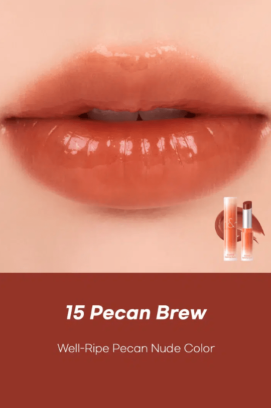 ROM&ND GLASTING MELTING BALM – Balsamo Labial Nude #15 PECAN BREW2