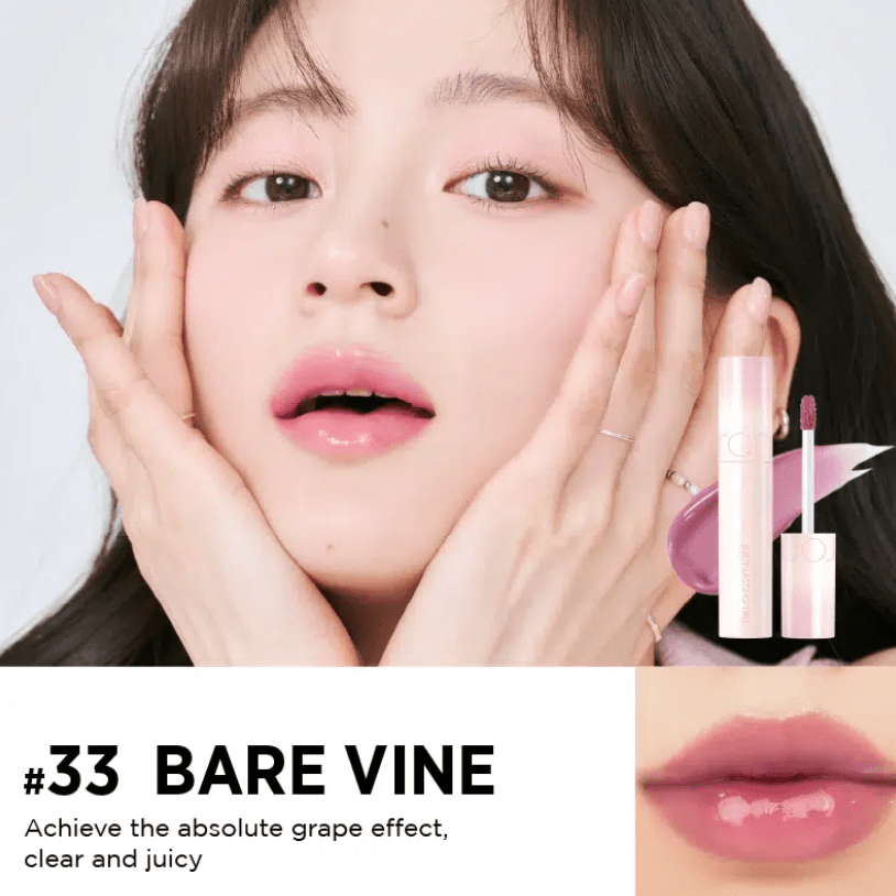 ROM&ND – JUICY LASTING TINT – Tinte Labial #33 BARE VINE3