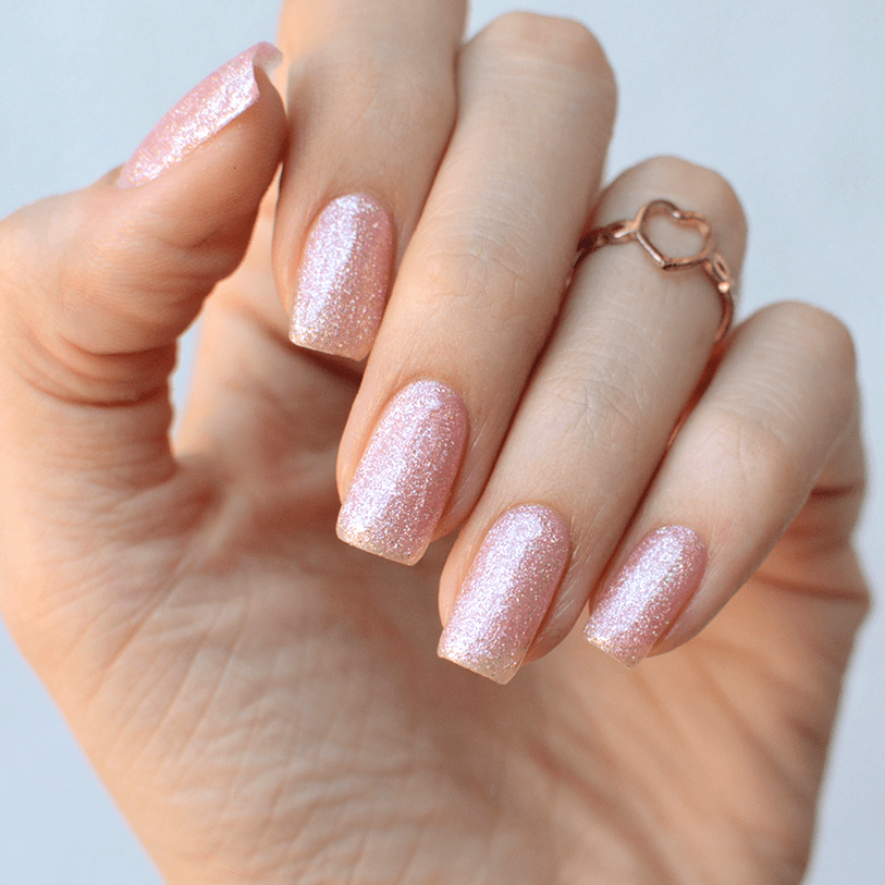 Rubber Base Coat - Sparkly Charm PINK MASK 0