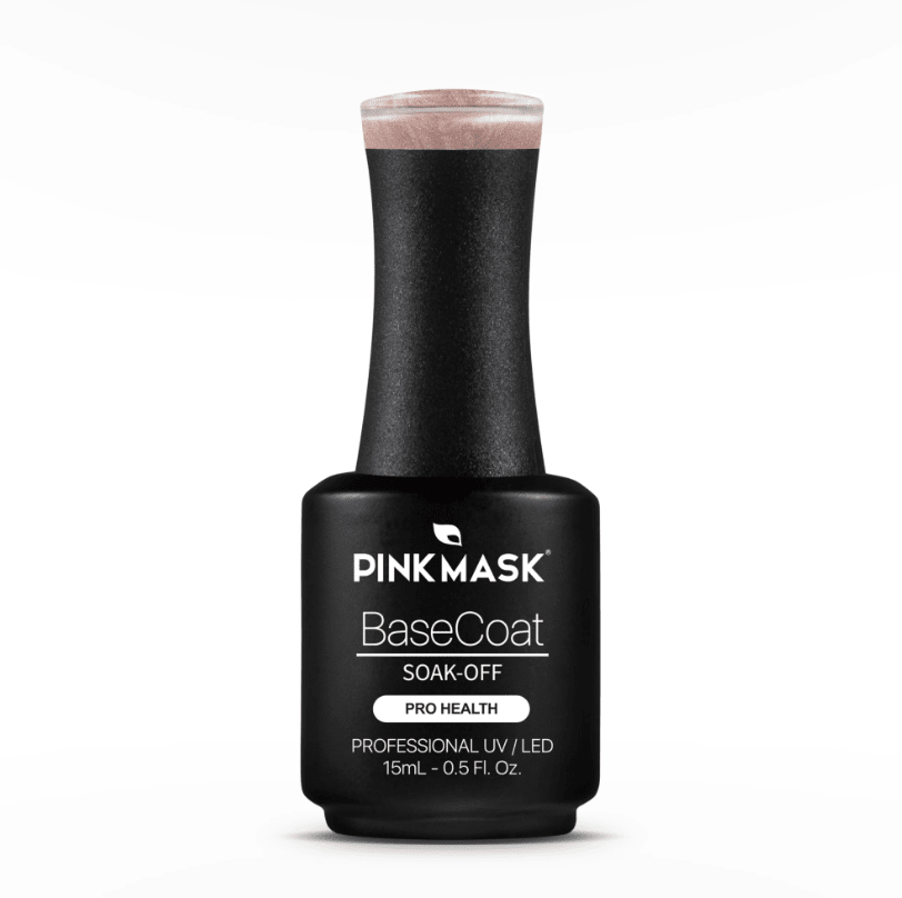 Rubber Base Coat - Sparkly Gold PINK MASK 0483