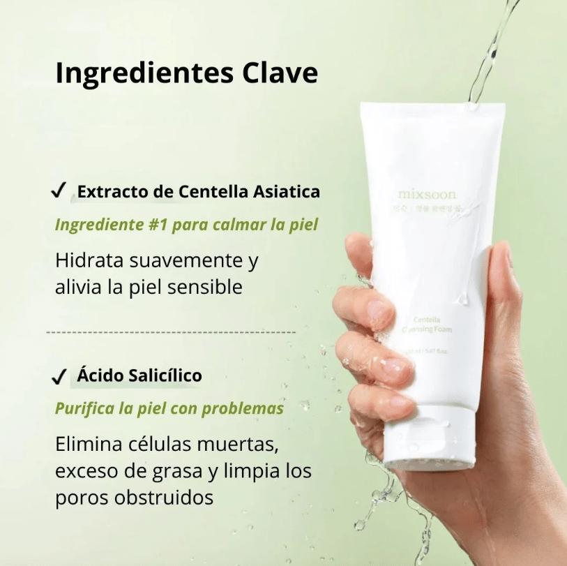 Mixsoon Limpiador “Centella Cleansing Foam” 150ml7