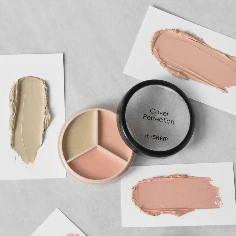 The Saem Corrector Cover Perfection Triple Pot Concealer 01 CORRECT BEIGE2