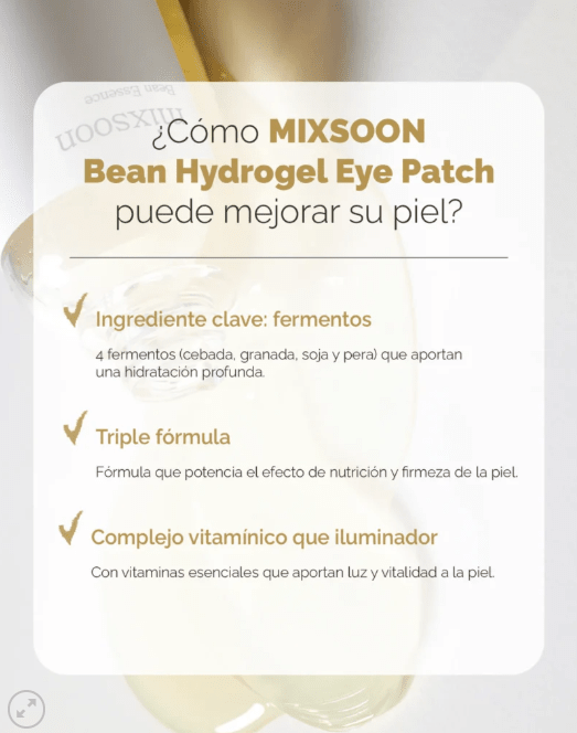 MIXSOON Bean Eye Patch – Parches Contorno de ojos Anti-ojeras 60pzs3