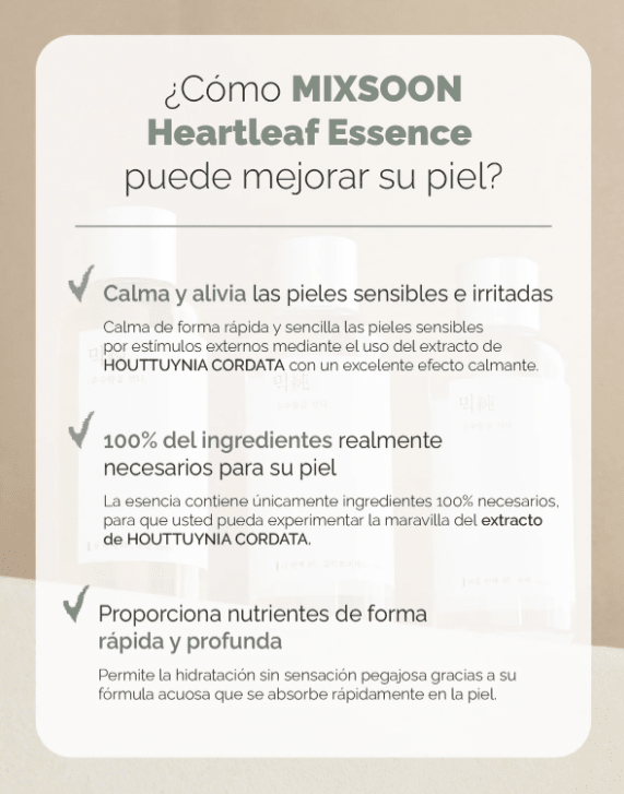 MIXSOON Heartleaf Essence – Esencia Calmante Antienrojecimiento 30ml – Mini talla3