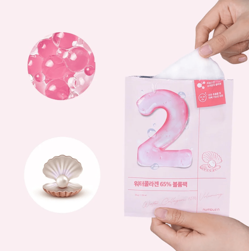 NUMBUZIN #2 – Water Collagen 65% Sheet Mask 1 pieza – Mascarilla Facial2