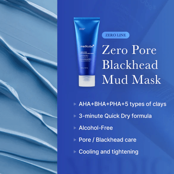 MEDICUBE Zero Pore Blackhead Mud Mask – Mascarilla Puntos Negros 100g2