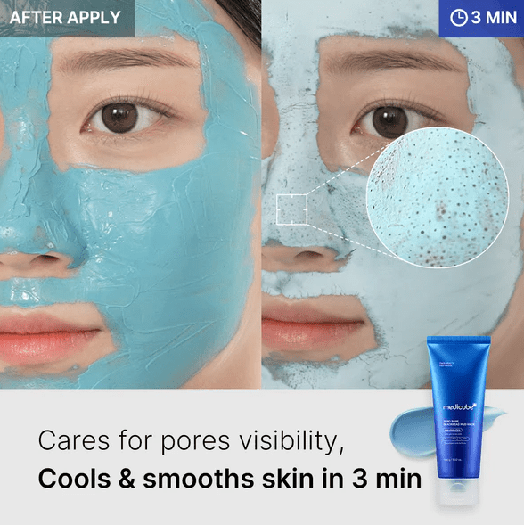 MEDICUBE Zero Pore Blackhead Mud Mask – Mascarilla Puntos Negros 100g5