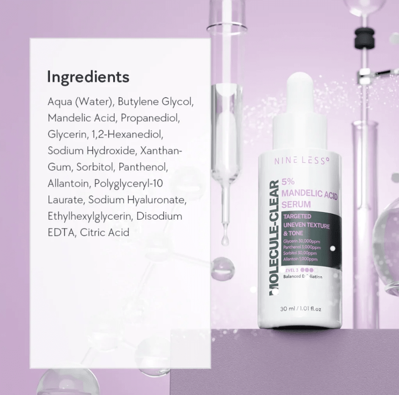 NINELESS – 5% Mandelic Acid Serum – 30ml6